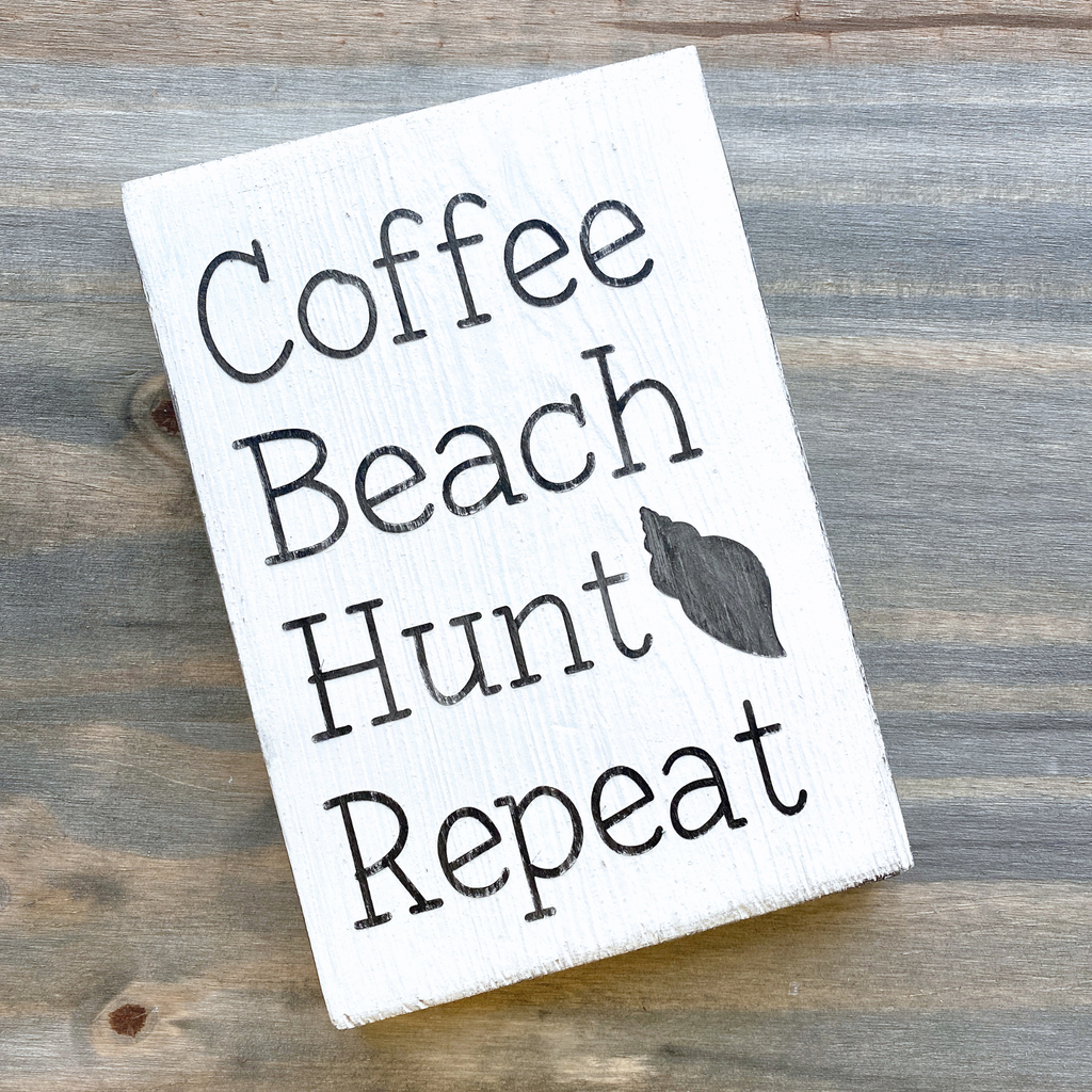 Coffee Beach Hunt Sea Shells Repeat