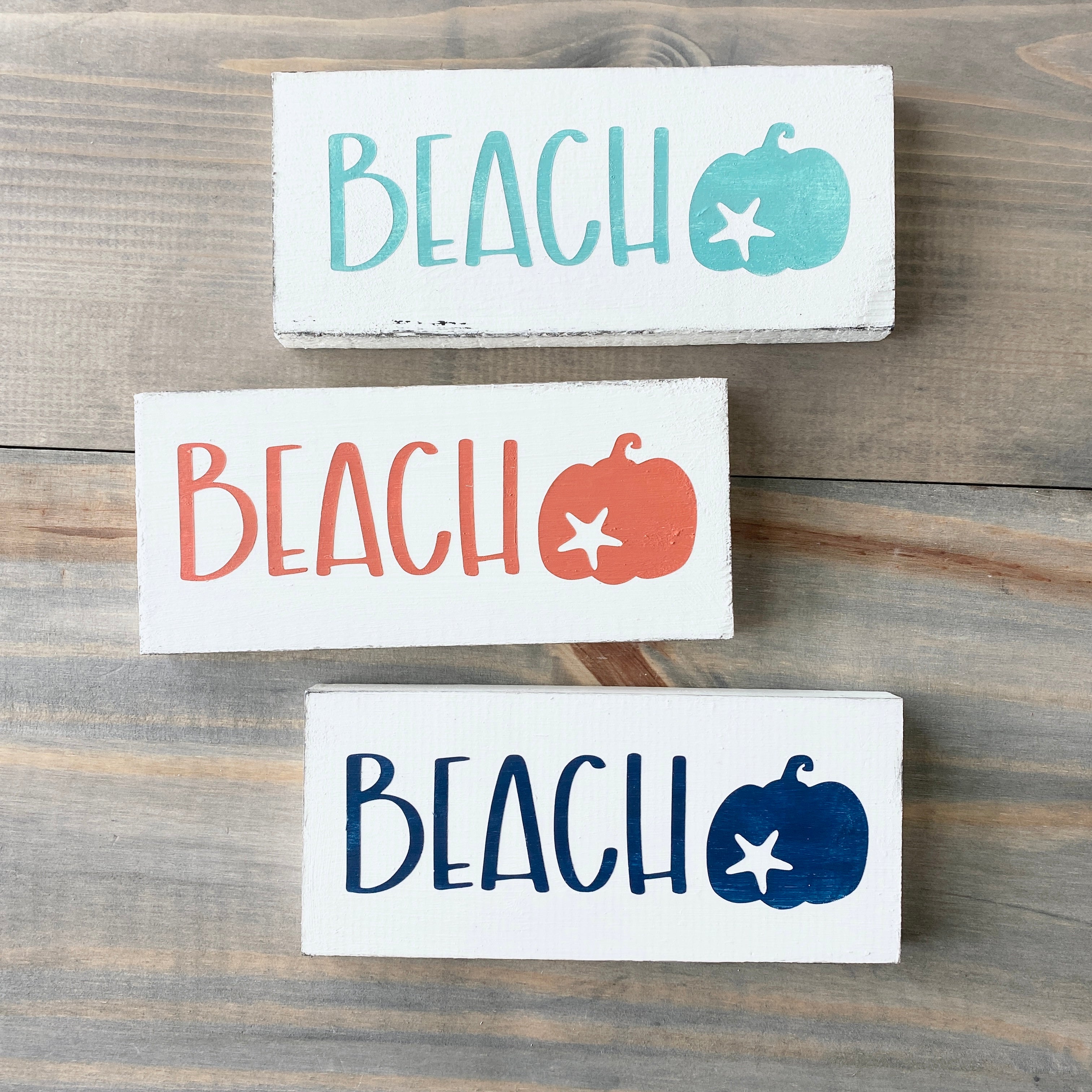 Beach Pumpkin Sign