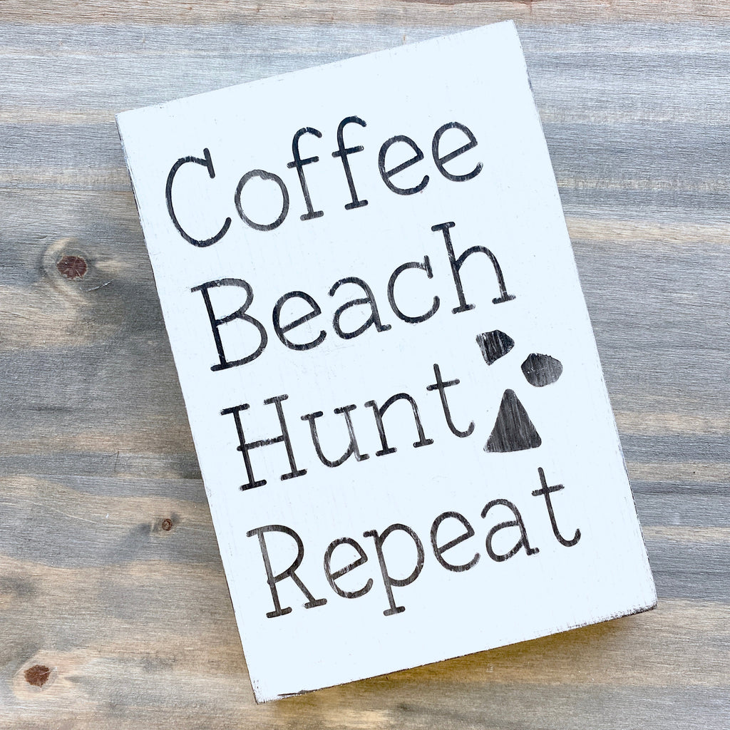 Coffee Beach Hunt Sea Glass Repeat