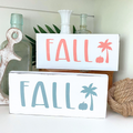 Fall Palm Tree Beach Sign