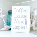 Coffee Lake Drink Repeat Sign- CUSTOMIZED