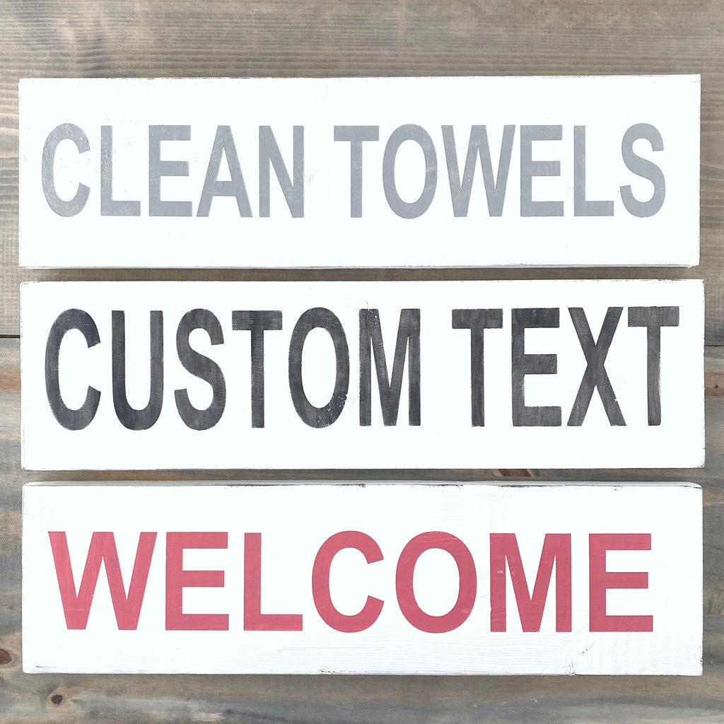 CUSTOM Large Word Sign