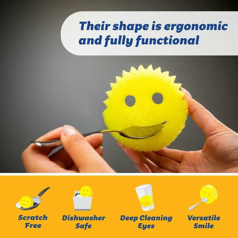 Daddy Sponges & Scrub Mommy 8 Pack - Scratch Free Multipurpose Kitchen Sponges - Stain & Odor Resistant Cleaning Tools - House Cleaning Supplies