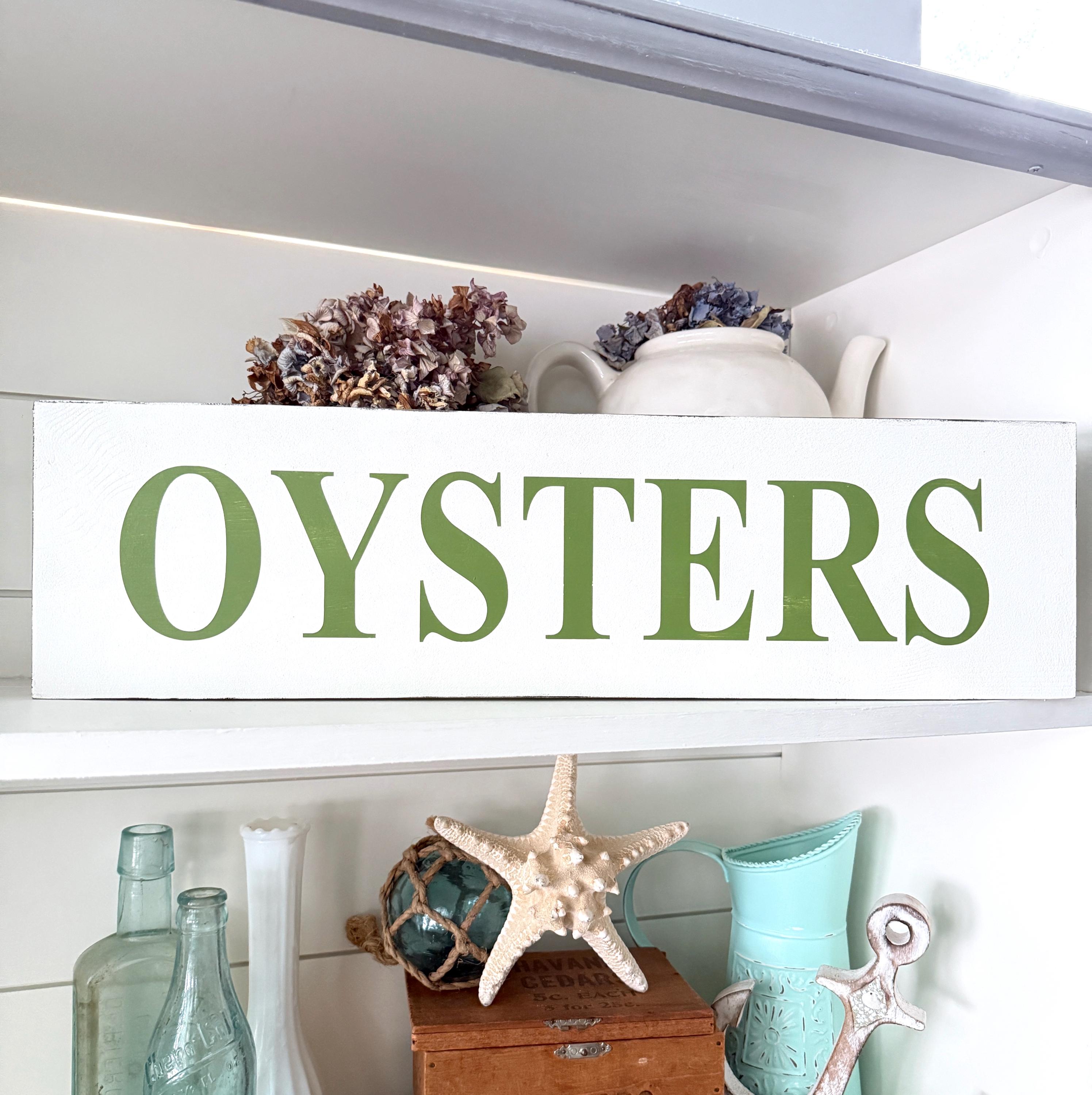 OYSTERS sign