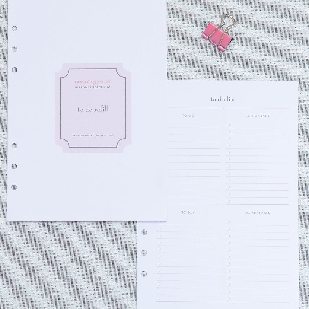 A5 Refills for Meal Planning, To-Do Lists & Notes