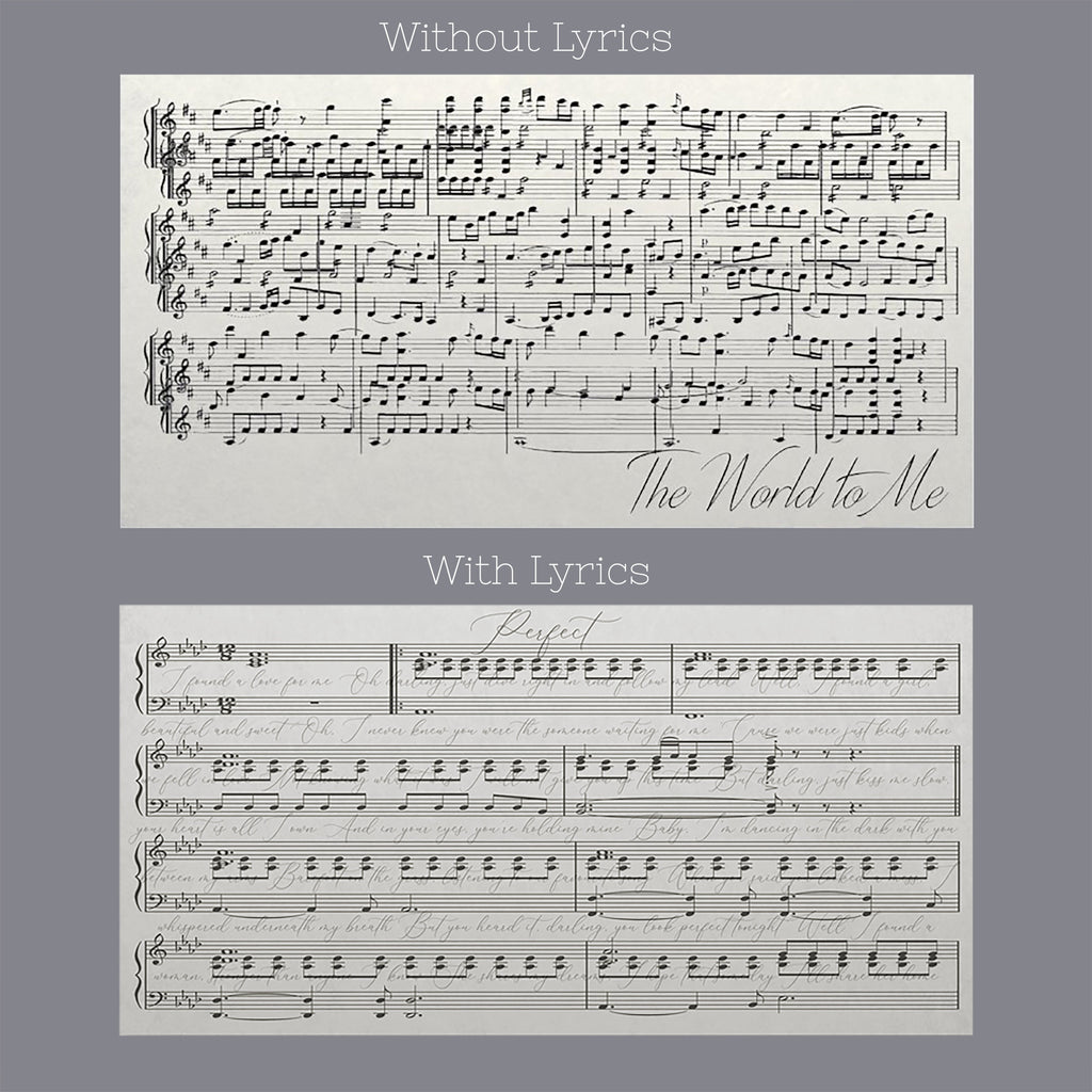 First Dance Lyrics On Canvas - Custom Made With Your Wedding Song